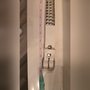 TILT White Belt with Silver Buckle